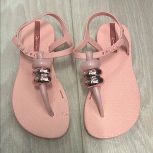 Ipanema Pink Sandals with Beaded Detail